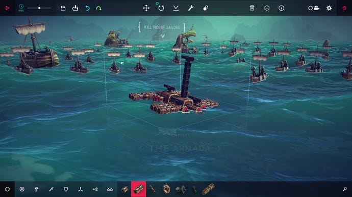 Preparing to face an armada of small boats at Besiege