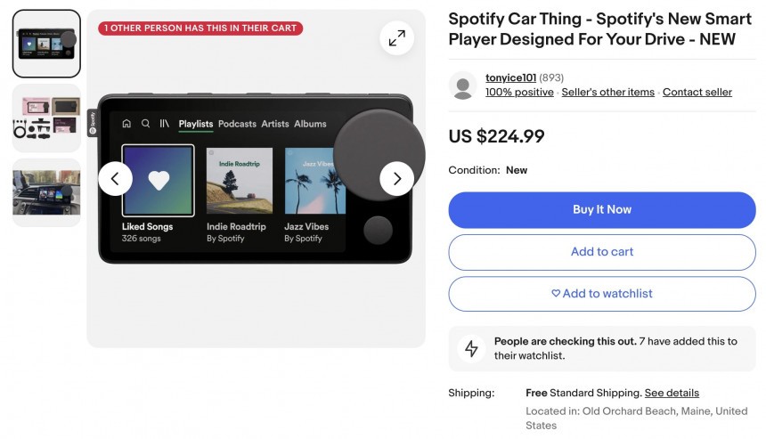 Spotify Car Thing on eBay