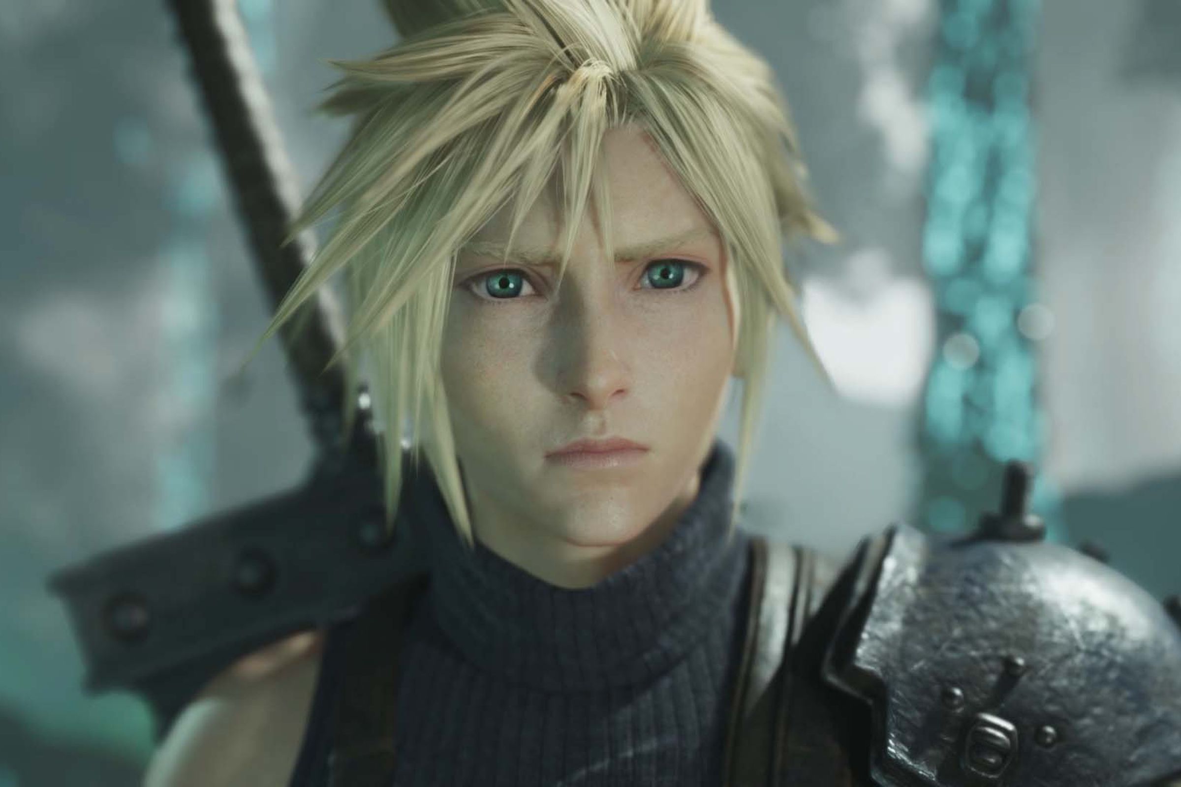 Screenshot of Cloud Strife in Final Fantasy VII Rebirth.