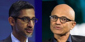 Read more about the article Google CEO claps in response to Microsoft CEO’s remark, we made them dance