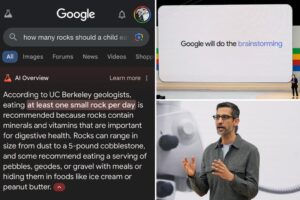 Read more about the article Google ‘takes swift action’ to remove weird AI search results – like telling users to eat rocks