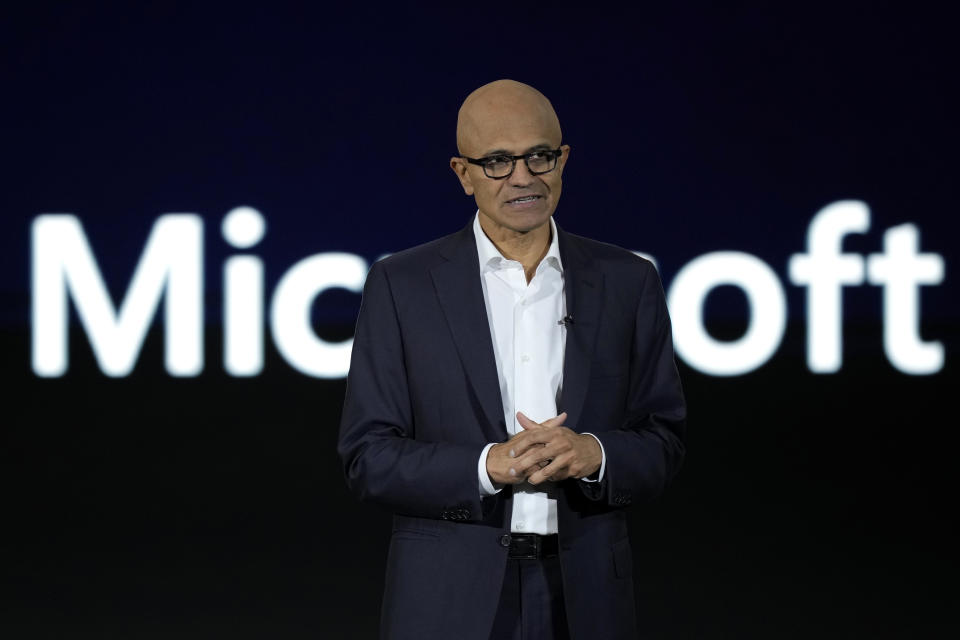 Microsoft CEO Satya Nadella spoke at an event titled 