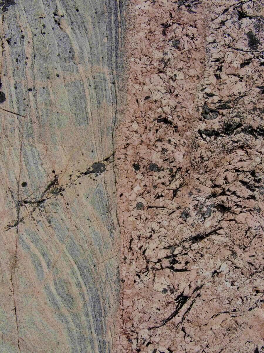 deformed rocks to Archean granite