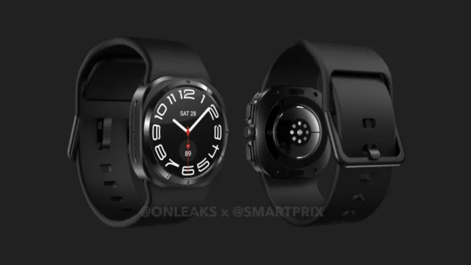 Galaxy Watch 7 Ultra front and back leaked