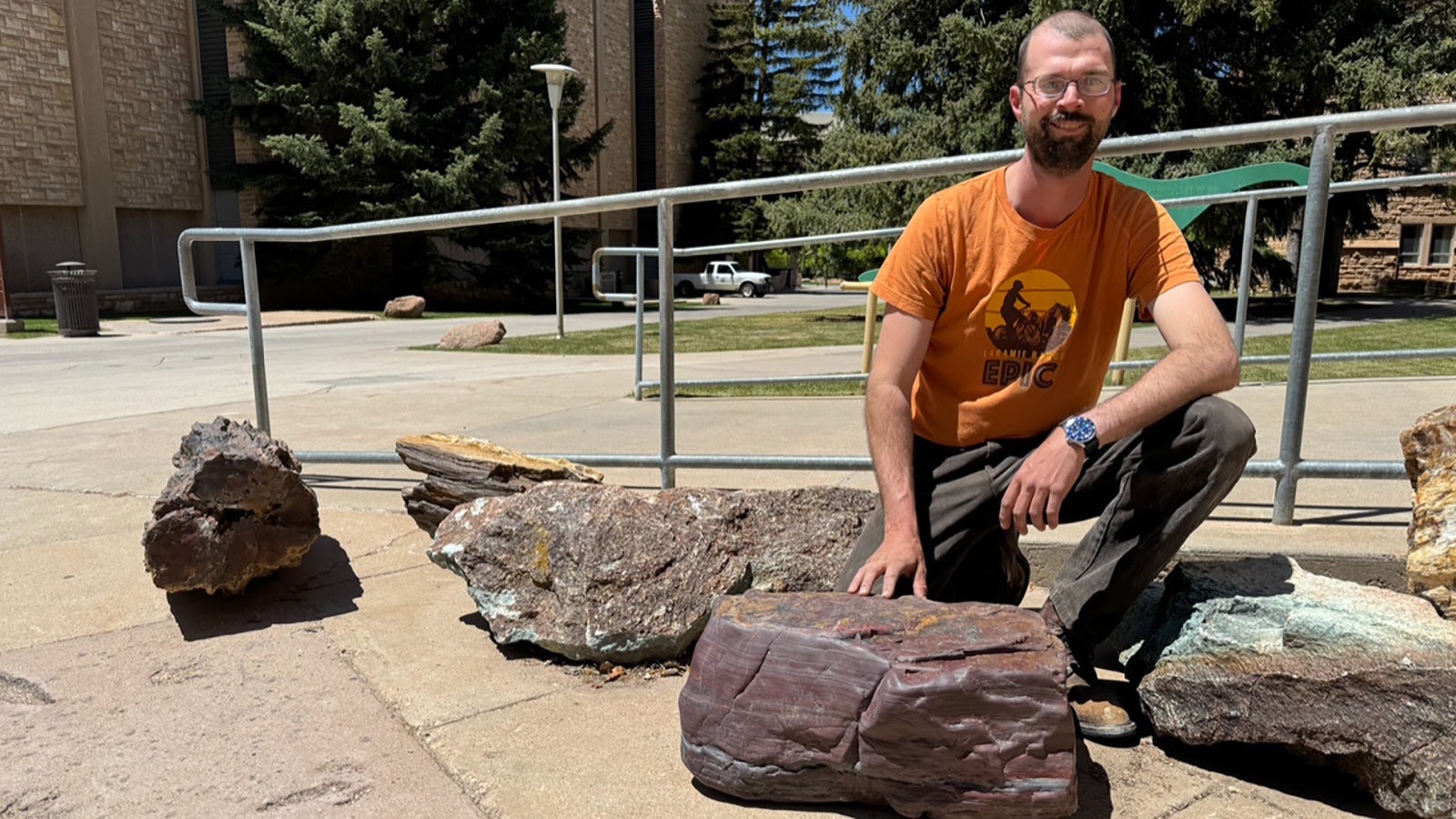 This huge piece of iron rock is a one-of-a-kind discovery in Wyoming by Laramie resident Patrick Corcoran and his daughter Cora.  It is now on display at the University of Wyoming Museum of Geology.