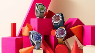 Several Samsung Galaxy Watch 6 Classic smartwatches in different colors