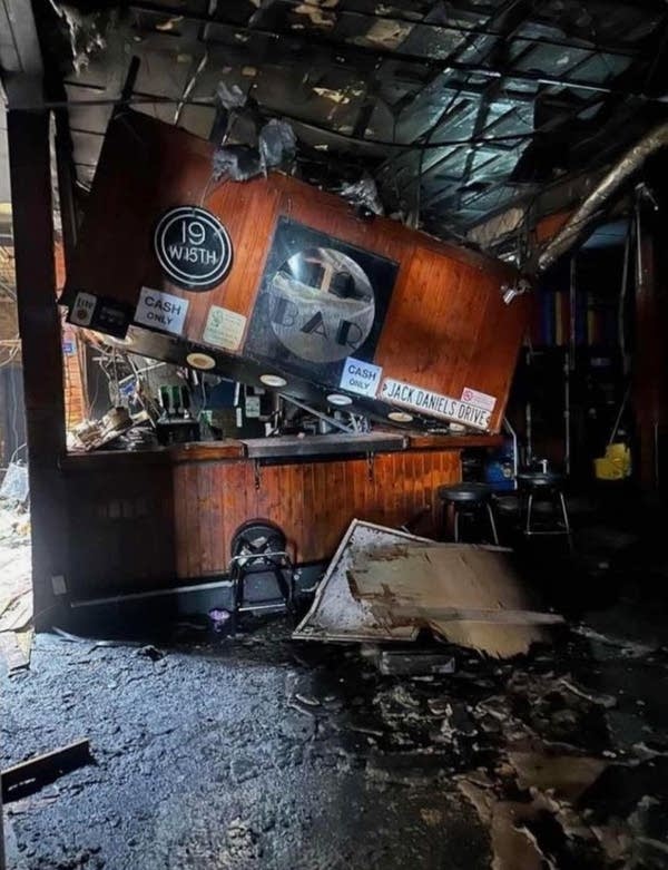 Interior of a ruined bar