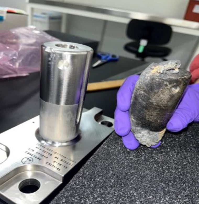 A metal object that was used to mount International Space Station batteries on a cargo pallet struck a home in Naples, Florida, on March 8.