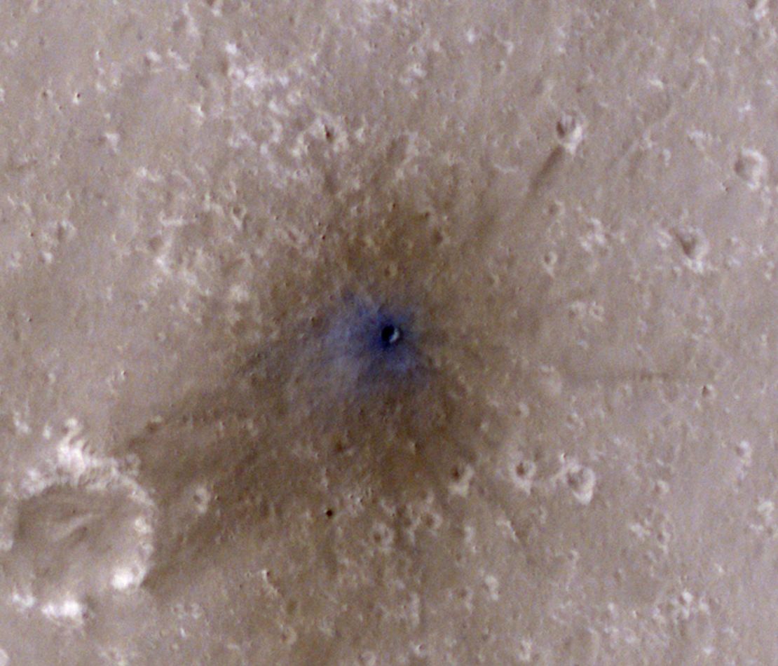 The orbiter observed a meteor impact that occurred on February 18, 2021. InSight tracked a seismic signal from the event.