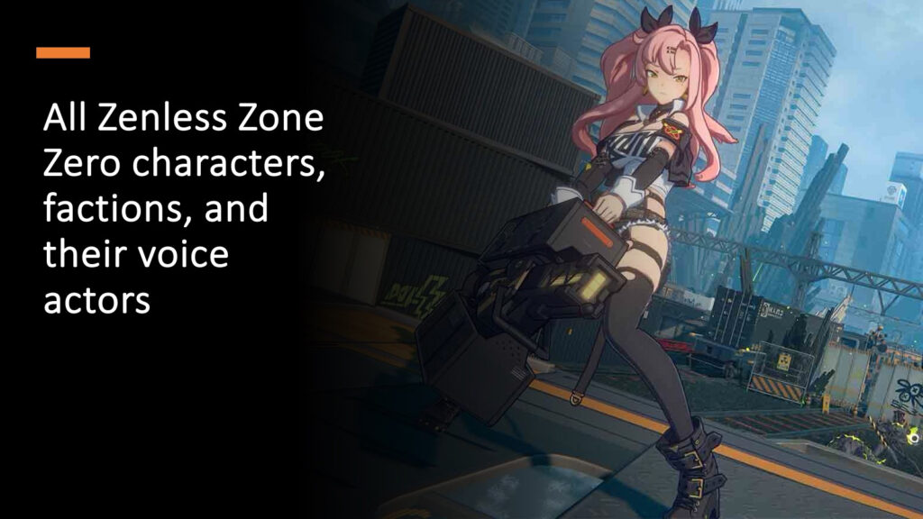 Zenless Zone Zero hero Nicole Demara in a custom image by ONE Esports for an article "All Zenless Zone Zero characters, factions and their voice actors"