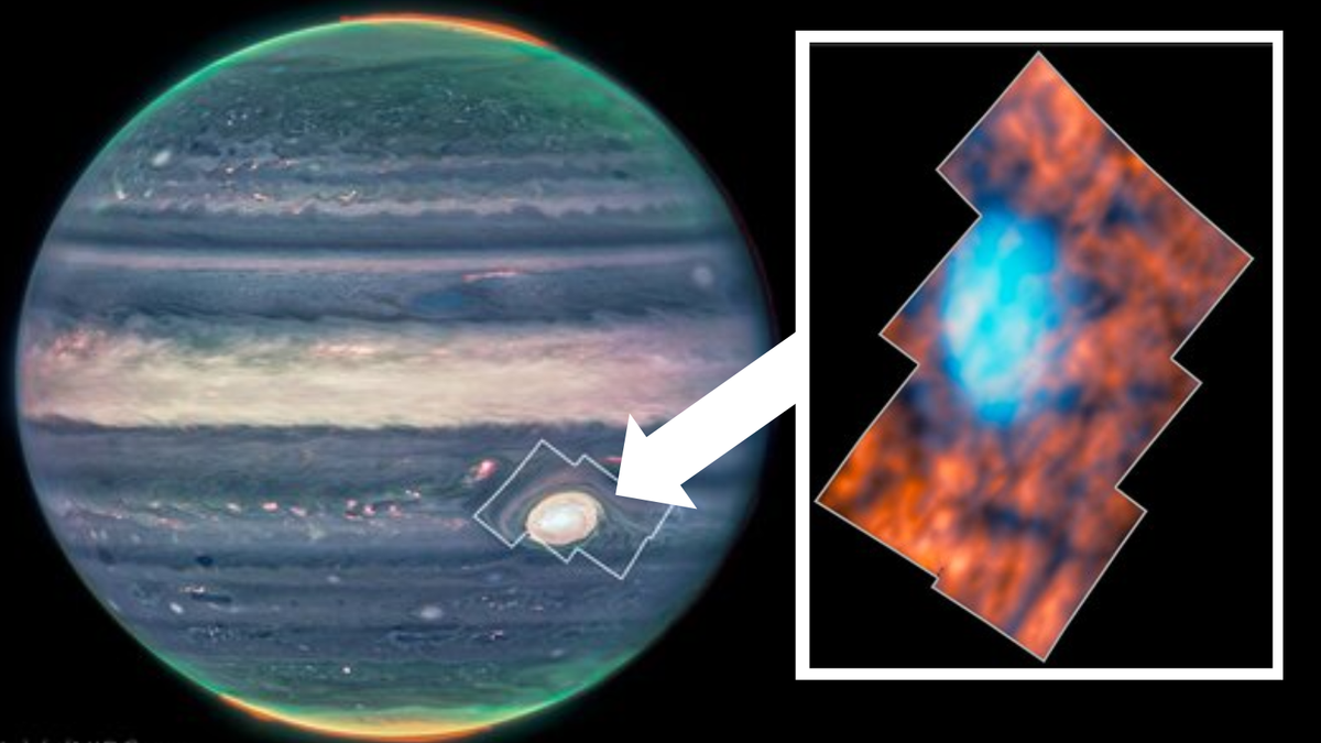 Read more about the article James Webb Space Telescope spies strange shapes above Jupiter’s Great Red Spot (image)