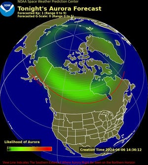 Read more about the article Northern Lights Forecast in Florida.  Will they be visible this week?