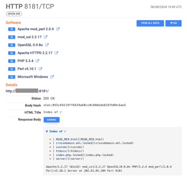 The result of PHP servers infected by TellYouThePass ransomware.