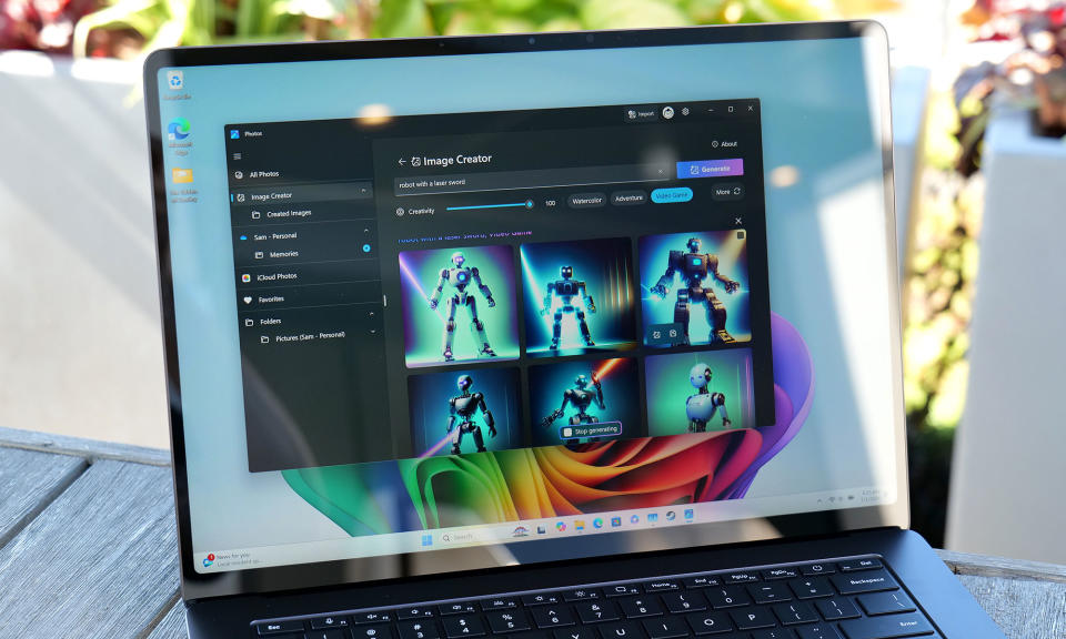 The Image Creator tool in the Photos app is one of the new AI-powered features of Microsoft Copilot+. 