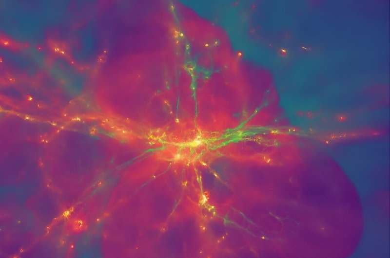 Space simulation reveals how black holes grow and evolve