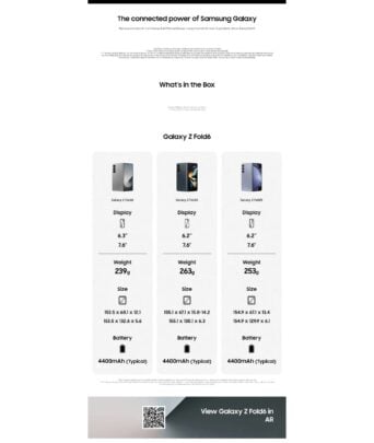 Samsung Galaxy Z Fold 6 specs comparison