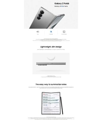 Samsung Galaxy Z Fold 6 AI design features