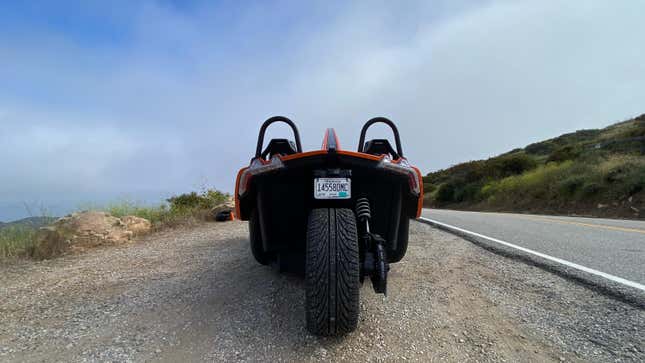 A shot of the back of the Slingshot