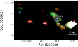 Read more about the article Webb Space Telescope captures stunning merger of quasar and galaxy in distant universe