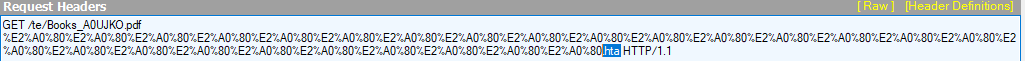 Figure 7: HTTP traffic showing the full URI visited