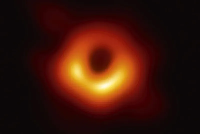 A blurry picture of a black hole.