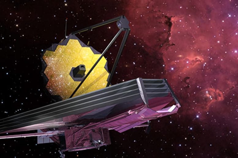 Webb telescope in space