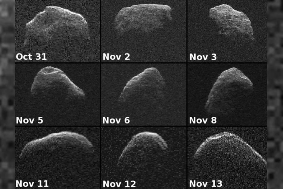 Radar images of asteroid Apophis taken in 2012.