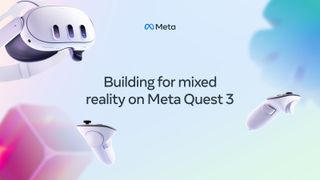 of Meta "Quest 3 mixed reality building" promo image