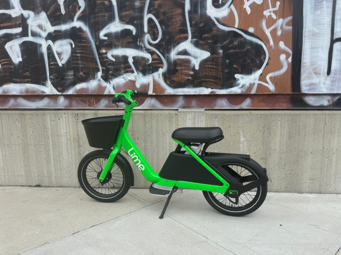 LimeGlider on a street in Brooklyn