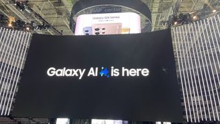 Galaxy AI banner on Galaxy Unpacked 2024