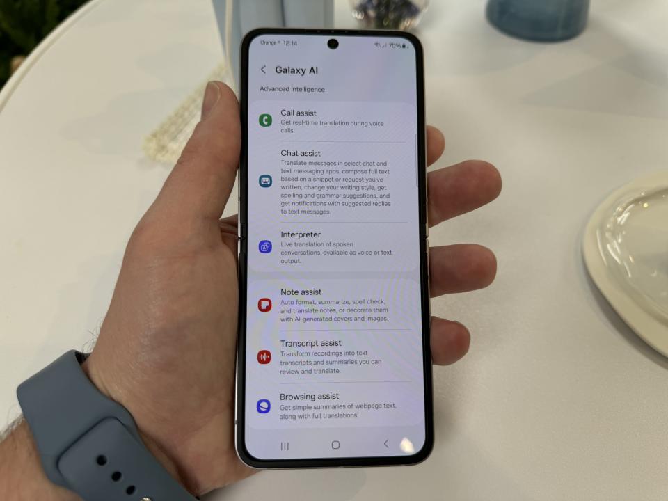 The various features of Samsung's Galaxy AI.  (Image: Howley)