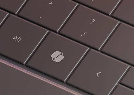 A closer look at the Windows Copilot key.  (Image: Microsoft)